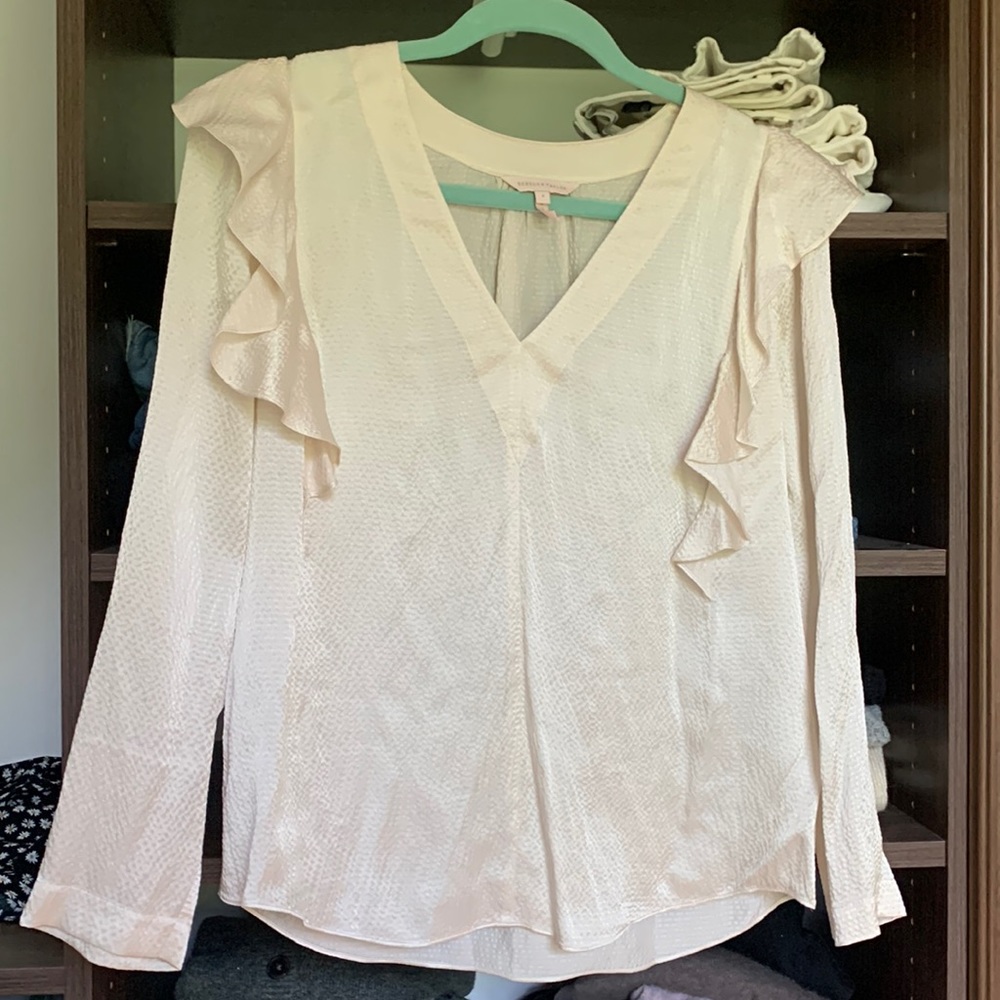 Rebecca Taylor Hammered Silk Blouse